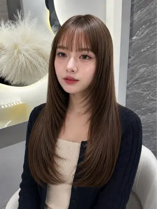 ロング パーマ ヘアアレンジ 🤍韓国風レイヤー/ 艶髪🤍鳥越美羽のヘアスタイル