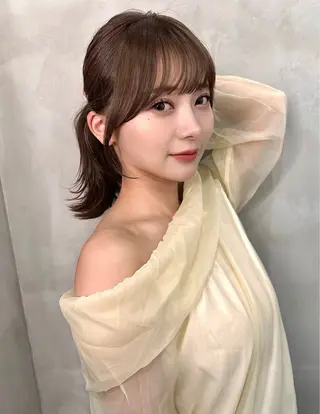 ロング カラー パーマ ヘアアレンジ メンズ ダブルカラー/ベー ジュ/レイヤー/ハルのヘアスタイル