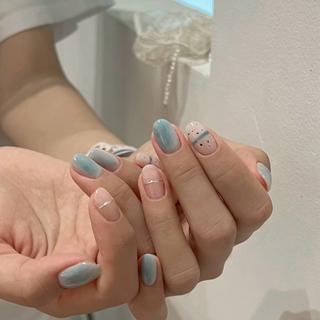 ネイル By moonネイル 🌷ワンホン/韓国風のネイルデザイン