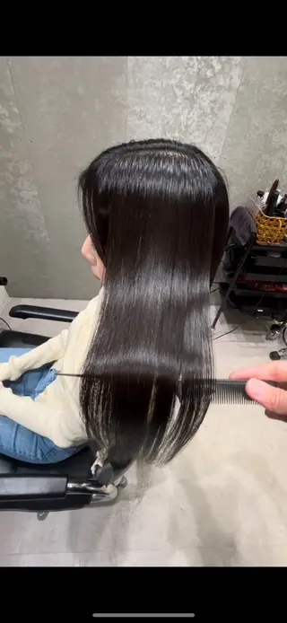 セミロング カラー 髪質改善ヘアケア 艶髪特化/上田のヘアスタイル