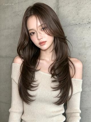 ロング 神戸/karina /レイヤー/顔まわりのヘアスタイル