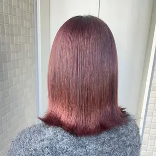 ミディアム カラー ブリーチなし透明感/ 韓国/平塚のヘアスタイル