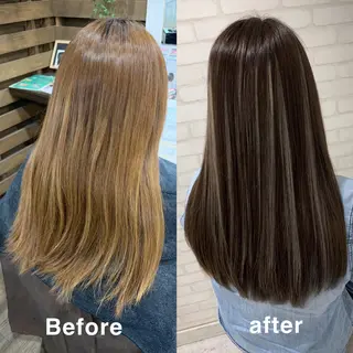 セミロング 穐田 司樹のヘアスタイル