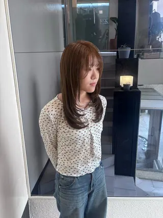 セミロング 竹田 佳奈のヘアスタイル