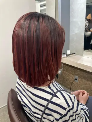 ショート カラー ブリーチ&似合せボブ 田中寛十のヘアスタイル