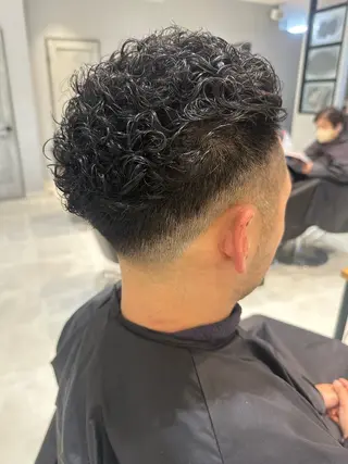 ショート パーマ メンズ 古河 湊斗のヘアスタイル