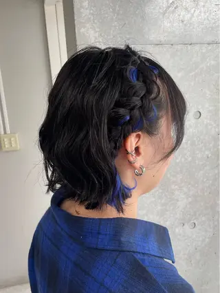 ショート ヘアアレンジ メンズモテパーマ💙 fuwaのヘアスタイル