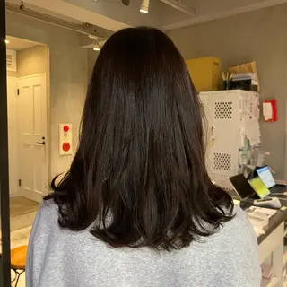 ミディアム カラー ひなた/elima 調布/暖色カラーのヘアスタイル