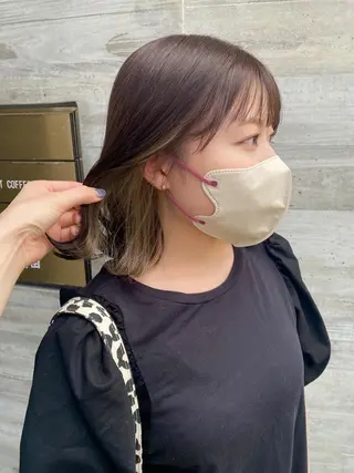 ミディアム Okamura Chisatoのヘアスタイル