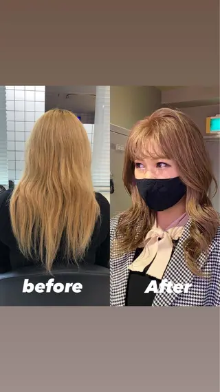 セミロング カラー パーマ ヘアアレンジ メンズ キッズ ネイル マツエク・マツパ KANAMI 🌏のヘアスタイル