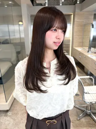 ミディアム 前髪・顔周りカット☆ あらいみゆのヘアスタイル