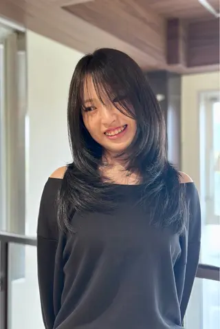 ロング ハッシュ・レイヤー ×髪質改善/松島大己のヘアスタイル