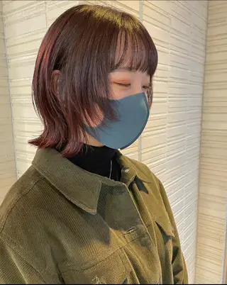 ミディアム カラー yajima Moemiのヘアスタイル
