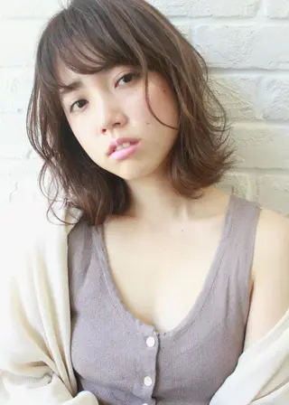ミディアム 増田 晃士のヘアスタイル