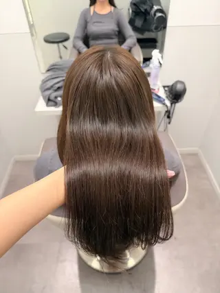 セミロング カラー ヘアアレンジ 縮毛矯正🤍 盛れるボブ/ひかりのヘアスタイル