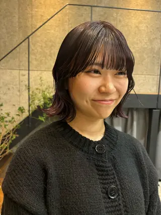 ショート カラー パーマ ヘアアレンジ 押切 響　のヘアスタイル