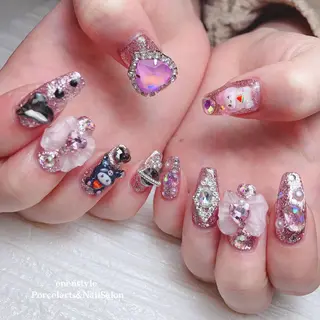 ミディアム ネイル 🐾enen style 🐾のネイルデザイン