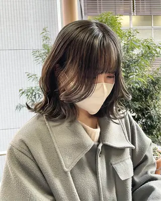 ミディアム カラー 表参道🌿赤み消し カラー/チナツのヘアスタイル