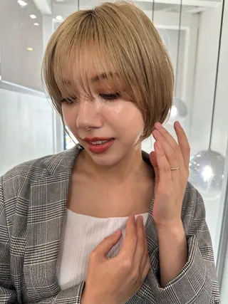 ショート 縮毛矯正/レイヤー taiga🧡のヘアスタイル