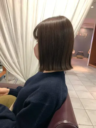 ショート カラー 傷ませない縮毛矯正／ 吉岡 美江のヘアスタイル