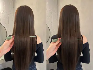 ロング MOE レイヤー/新宿三丁目のヘアスタイル
