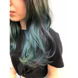 ロング カラー パーソナルカラー診断 できます 木曽 主博のヘアスタイル
