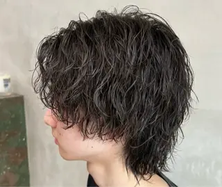 セミロング パーマ ヘアアレンジ メンズ fifth 石川 凪のヘアスタイル