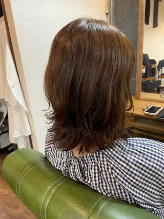 ミディアム パーマ 似合わせカラーカット 🪽chinatsuのヘアスタイル