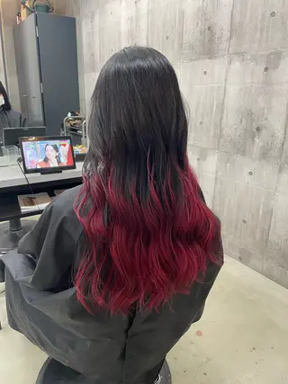 ロング カラー LUXBE LUCE ひなののヘアスタイル