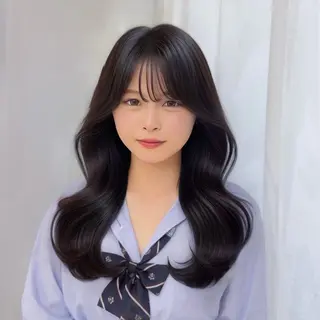 ロング 本場韓国ヘア/ レイヤー/SHUのヘアスタイル