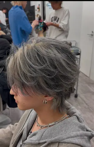 ショート カラー メンズ メンズパーマ特化 ふうきのヘアスタイル