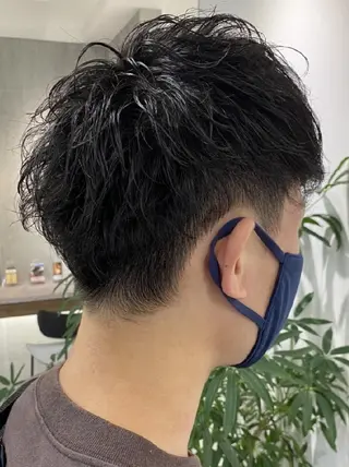 メンズ ショート パーマ ﾒﾝｽﾞ＆ｼｮｰﾄ LEA山村真史のヘアスタイル