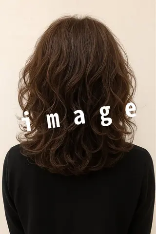ミディアム パーマ ヘアアレンジ 小野 達己のヘアスタイル