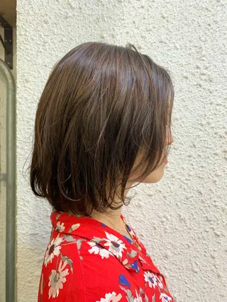 ミディアム カラー satsuki レイヤー・暖色のヘアスタイル