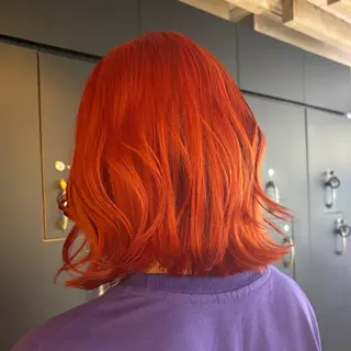 ミディアム カラー ヘアアレンジ 🫧ハイトーン×艶 カラー🫧 Rionのヘアスタイル