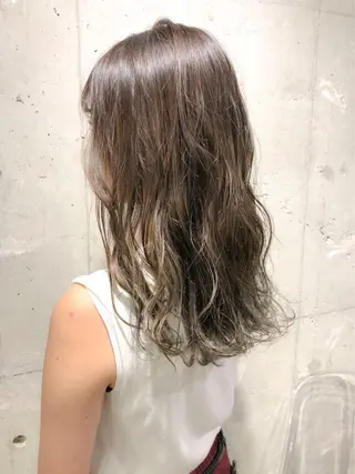 ロング カラー レイヤーカット 韓国ヘアayameのヘアスタイル