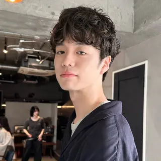 ショート パーマ メンズ 前野 日奈のヘアスタイル