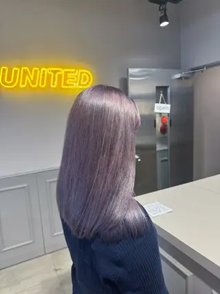 セミロング カラー ヘアアレンジ Over hair_ misakiのヘアスタイル