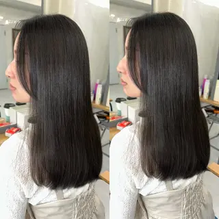 ロング カラー 髪質改善🩵縮毛矯正 代々木/木下のヘアスタイル