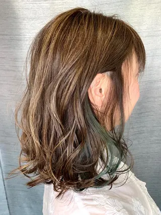 ロング カラー ヘアアレンジ ネイル マツエク・マツパ ボブ×縮毛矯正👑 心斎橋/高城涼也のヘアスタイル
