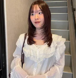 ミディアム 三浦 ふたばのヘアスタイル