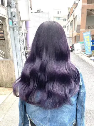 ロング ヘアアレンジ カラー 地雷系🎀ハイトーン 💙荒川結星のヘアスタイル