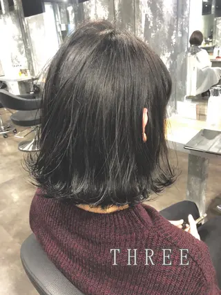 ミディアム カラー パーマ kenta GATTACAのヘアスタイル