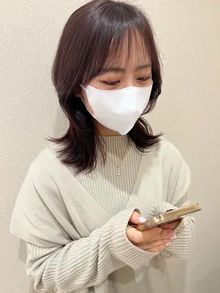 ミディアム カラー 外国人対応 佐久間のヘアスタイル