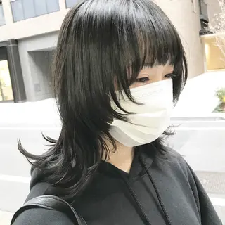 ミディアム カラー ✂︎ウルフ・ショート ✂︎MIKUNIのヘアスタイル