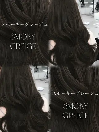 セミロング 割れない顔まわり× 小顔補正レイヤー難波のヘアスタイル