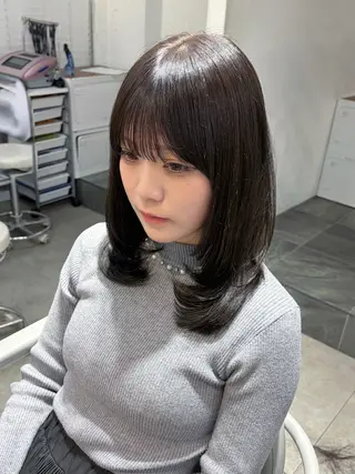 ミディアム 🩰無料カットモデル /5cm以上/桃🍨のヘアスタイル