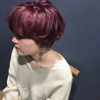 カラー 韓国風パーマ🌿コテ 巻き風パーマ/るいのヘアスタイル