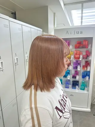ミディアム カラー 艶髪／ブリーチ🌟 銀座/HARUKAのヘアスタイル