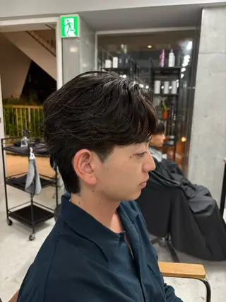 パーマ メンズ 下北沢メンズパーマ 特化園田 楓莉のヘアスタイル